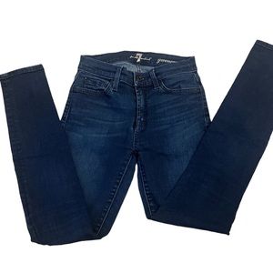 7 for all mankind Sz:25 Stretch Skinny Leg Blue Jeans
